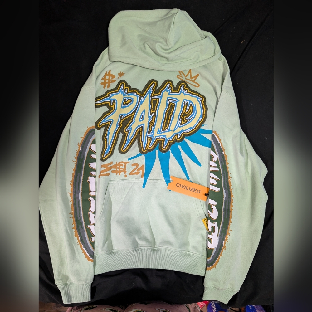 Civilized "Paid" Graphic Hoodie - Green